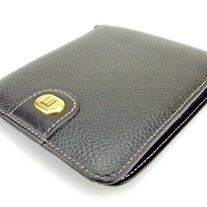 Dunhill Bifold Wallet Black gold Women Authentic secondhand